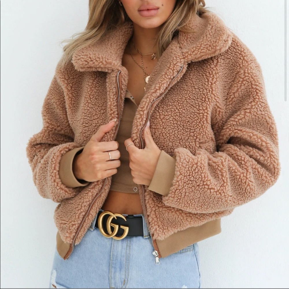 Tan Teddy Jacket